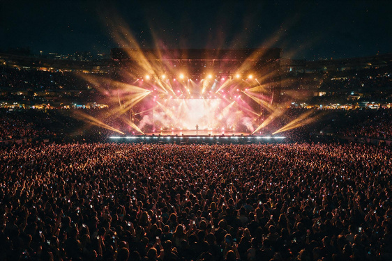 Plateia lotada em um show